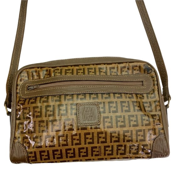 Fendi Handbags - FENDI Zucchino Vintage Crossbody Bag